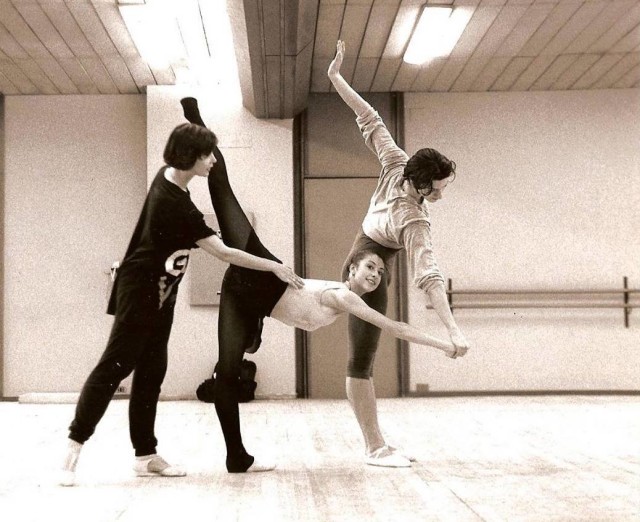 In prova con Francesca Dolci e Massimo Murru, Scuola di Ballo della Scala, via Verdi